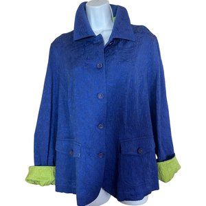 Coldwater Creek  Contrasting Cuff Jacquard Jacket  sz 18W New with tags.